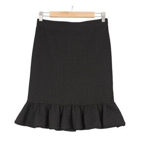 Anthropologie Postmark women's textured pull on Basal Flounced ruffle skirt S